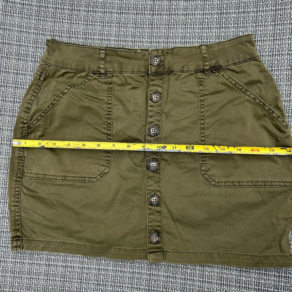 Garage Olive Button-Down Skirt - Picture 5 of 6